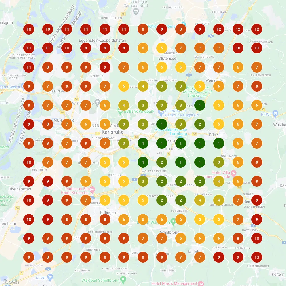 Ranking-Grid Frie&szlig; Karlsruhe vorher &mdash; April 2023